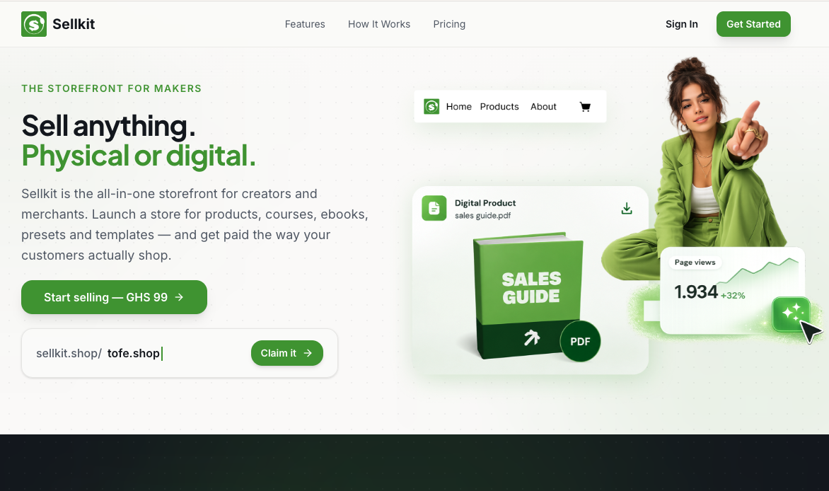 Sellkit homepage